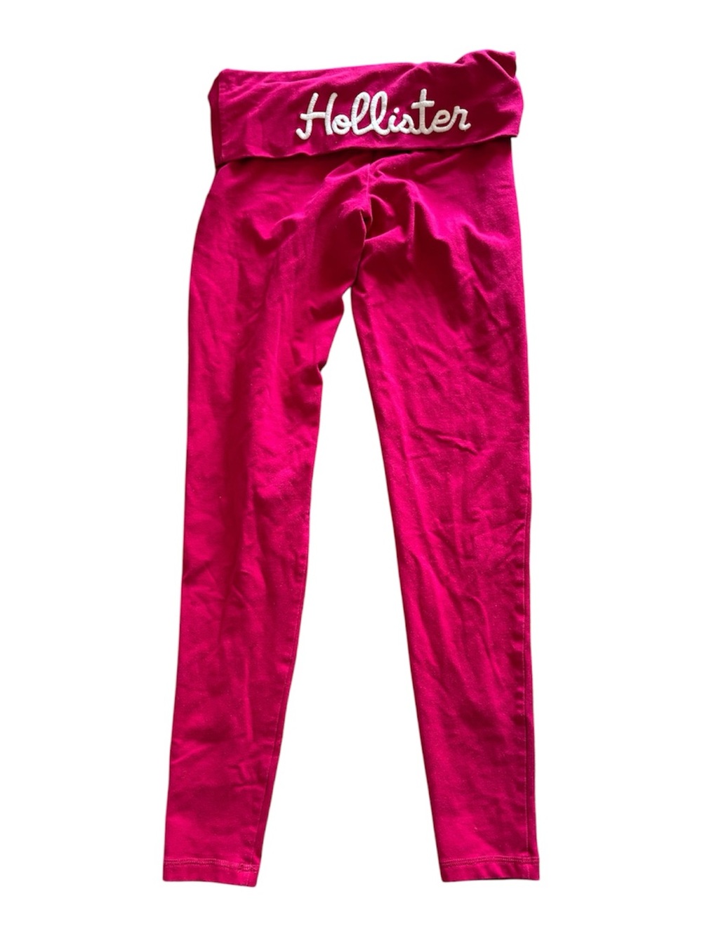 Hollister Hot Pink Logo Fold-Over Waist Leggings - Picture 3 of 3
